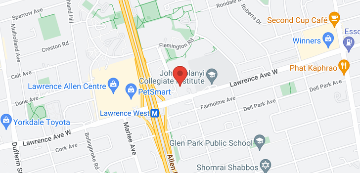 map of #223 -650 LAWRENCE AVE W